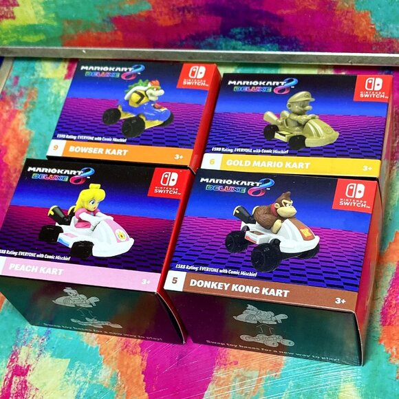 NEW MCDONALD’S 2024 NINTENDO SWITCH MARIO KART 8 DELUXE LOT NIP VIDEO GAME TOYS - Picture 1 of 4